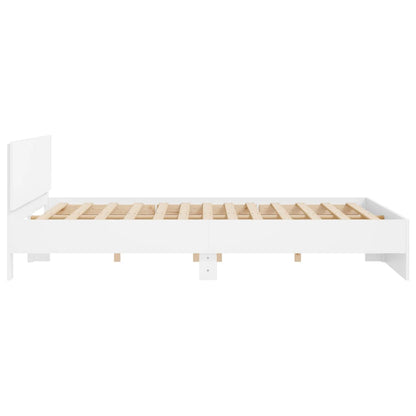Bed Frame without Mattress White 200x200 cm