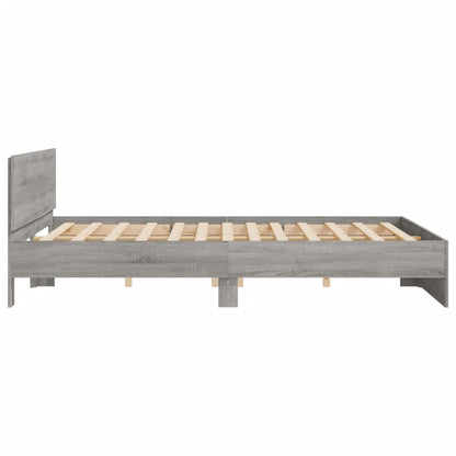 Bed Frame without Mattress Grey Sonoma 200x200 cm