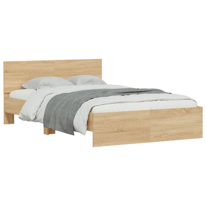 Bed Frame without Mattress Sonoma Oak 120x190 cm Small Double