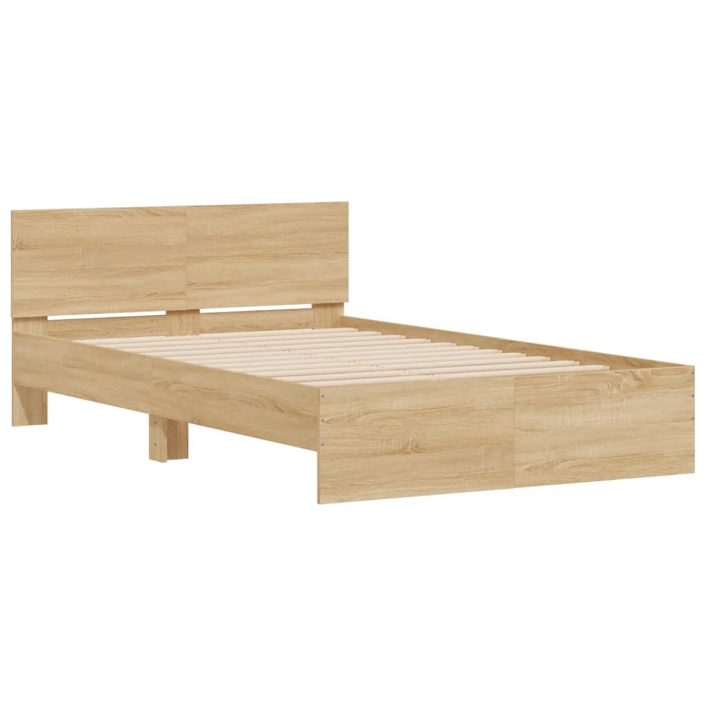 Bed Frame without Mattress Sonoma Oak 120x190 cm Small Double