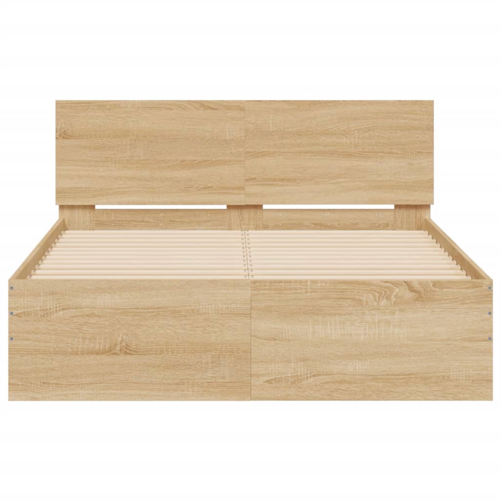 Bed Frame without Mattress Sonoma Oak 120x190 cm Small Double