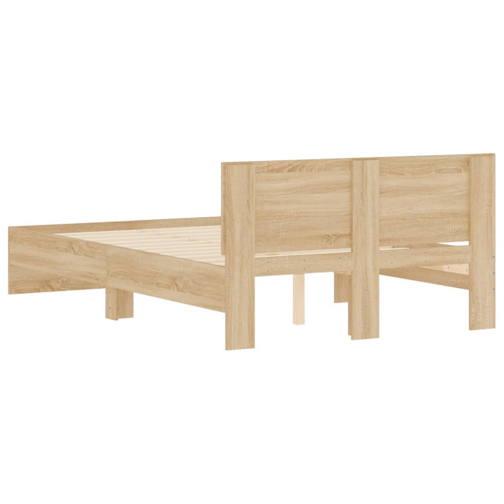 Bed Frame without Mattress Sonoma Oak 120x190 cm Small Double