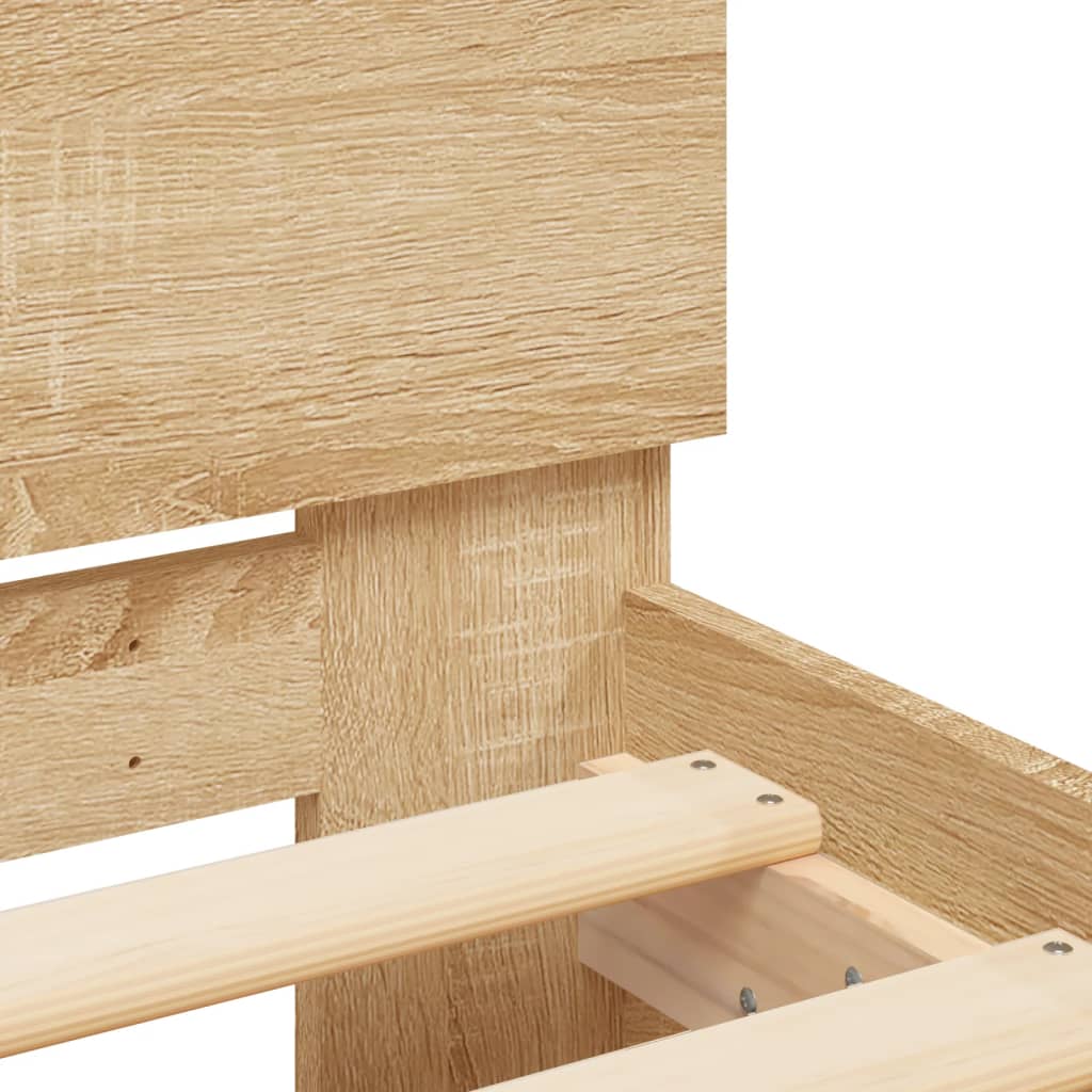 Bed Frame without Mattress Sonoma Oak 120x190 cm Small Double