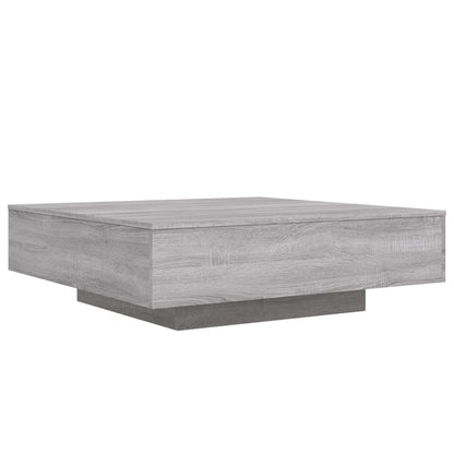 Coffee Table with LED Lights Grey Sonoma 100x100x31 cm