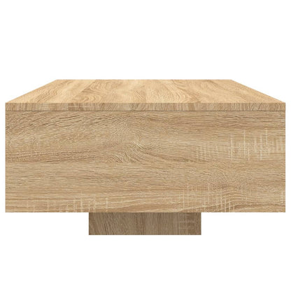 Coffee Table with LED Lights Sonoma Oak 85x55x31 cm