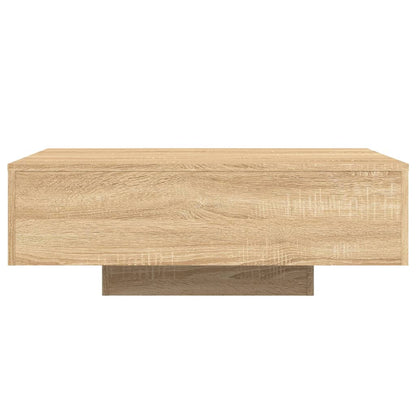 Coffee Table with LED Lights Sonoma Oak 85x55x31 cm