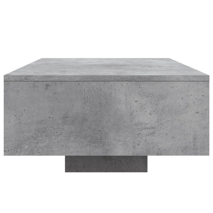 Coffee Table with LED Lights Concrete Grey 85x55x31 cm