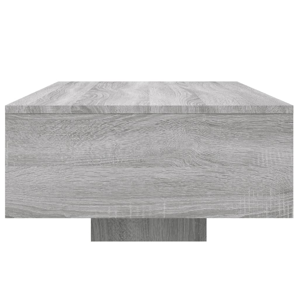 Coffee Table with LED Lights Grey Sonoma 85x55x31 cm