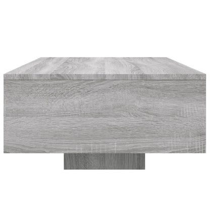 Coffee Table with LED Lights Grey Sonoma 85x55x31 cm