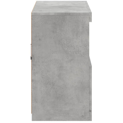 Sideboard with LED Lights Concrete Grey 81x37x67 cm