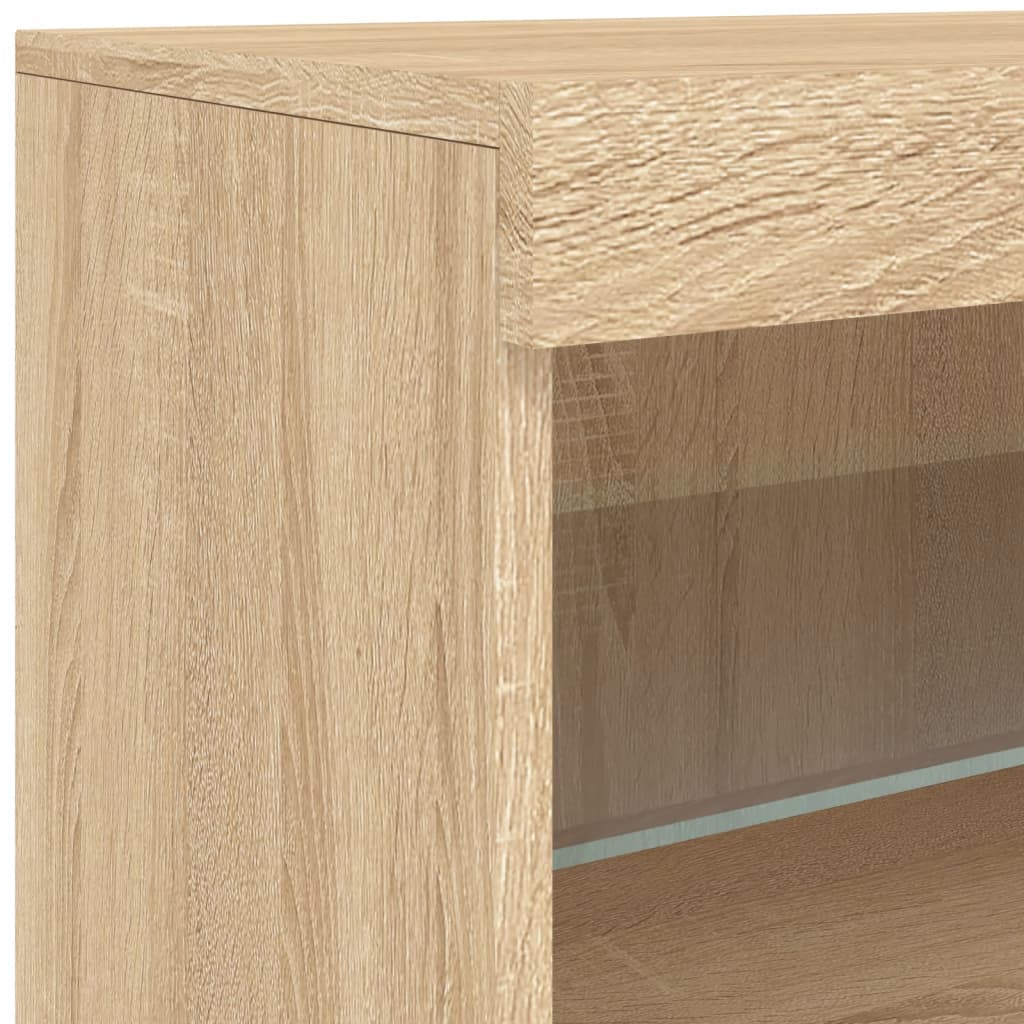 Sideboard with LED Lights Sonoma Oak 41x37x67 cm