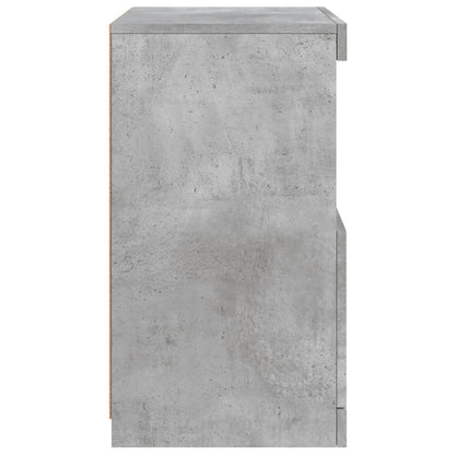 Sideboard with LED Lights Concrete Grey 41x37x67 cm