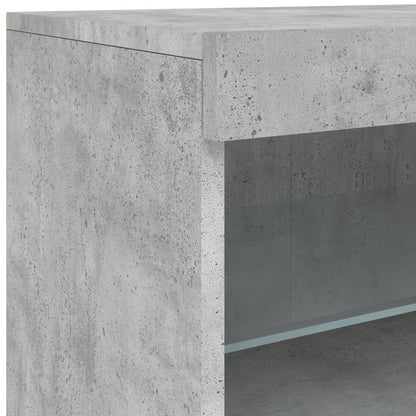 Sideboard with LED Lights Concrete Grey 41x37x67 cm