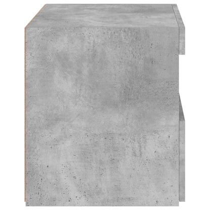 Bedside Cabinets with LED Lights 2 pcs Concrete Grey 50x40x45 cm