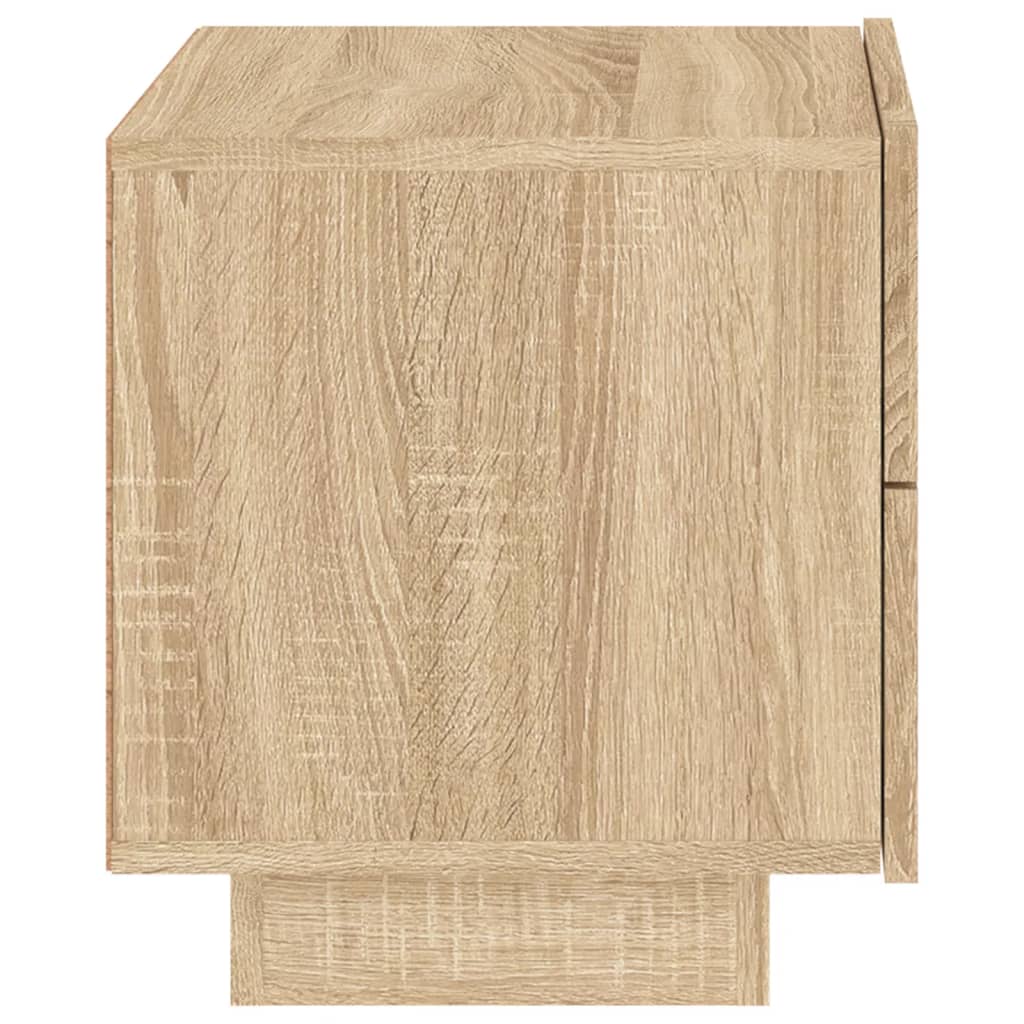 Bedside Cabinet with LED Lights Sonoma Oak 70x36x40.5 cm