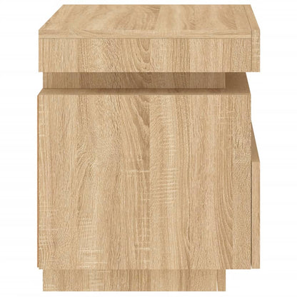 Bedside Cabinets with LED Lights 2 pcs Sonoma Oak 40x39x48.5 cm