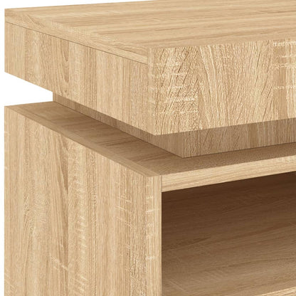 Bedside Cabinets with LED Lights 2 pcs Sonoma Oak 40x39x48.5 cm