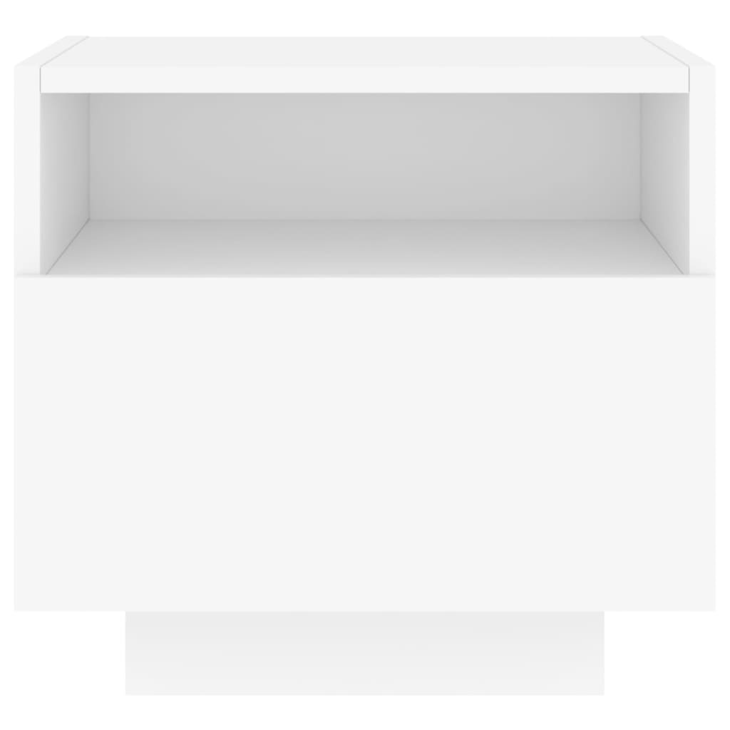Bedside Cabinets with LED Lights 2 pcs White 40x39x37 cm