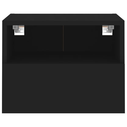 TV Wall Cabinets 2 pcs Black 40x30x30 cm Engineered Wood