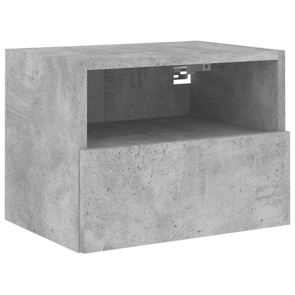 TV Wall Cabinets 2 pcs Concrete Grey 40x30x30 cm Engineered Wood