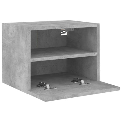 TV Wall Cabinets 2 pcs Concrete Grey 40x30x30 cm Engineered Wood