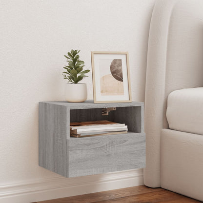 TV Wall Cabinet Grey Sonoma 40x30x30 cm Engineered Wood