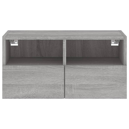 TV Wall Cabinet Grey Sonoma 60x30x30 cm Engineered Wood