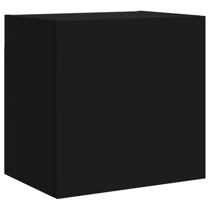 TV Wall Cabinets 2 pcs Black 40.5x30x40 cm Engineered Wood