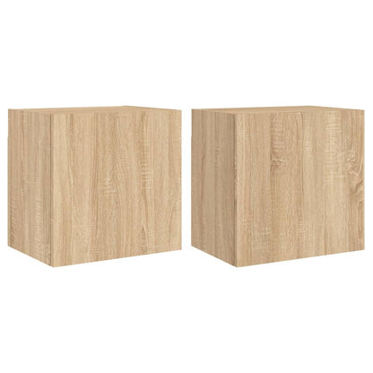 TV Wall Cabinets 2 pcs Sonoma Oak 40.5x30x40 cm Engineered Wood