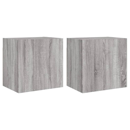 TV Wall Cabinets 2 pcs Grey Sonoma 40.5x30x40 cm Engineered Wood