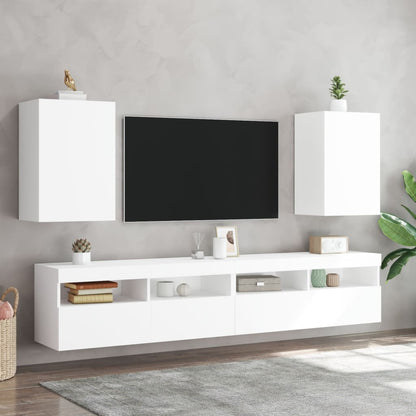 TV Wall Cabinet White 40.5x30x60 cm Engineered Wood