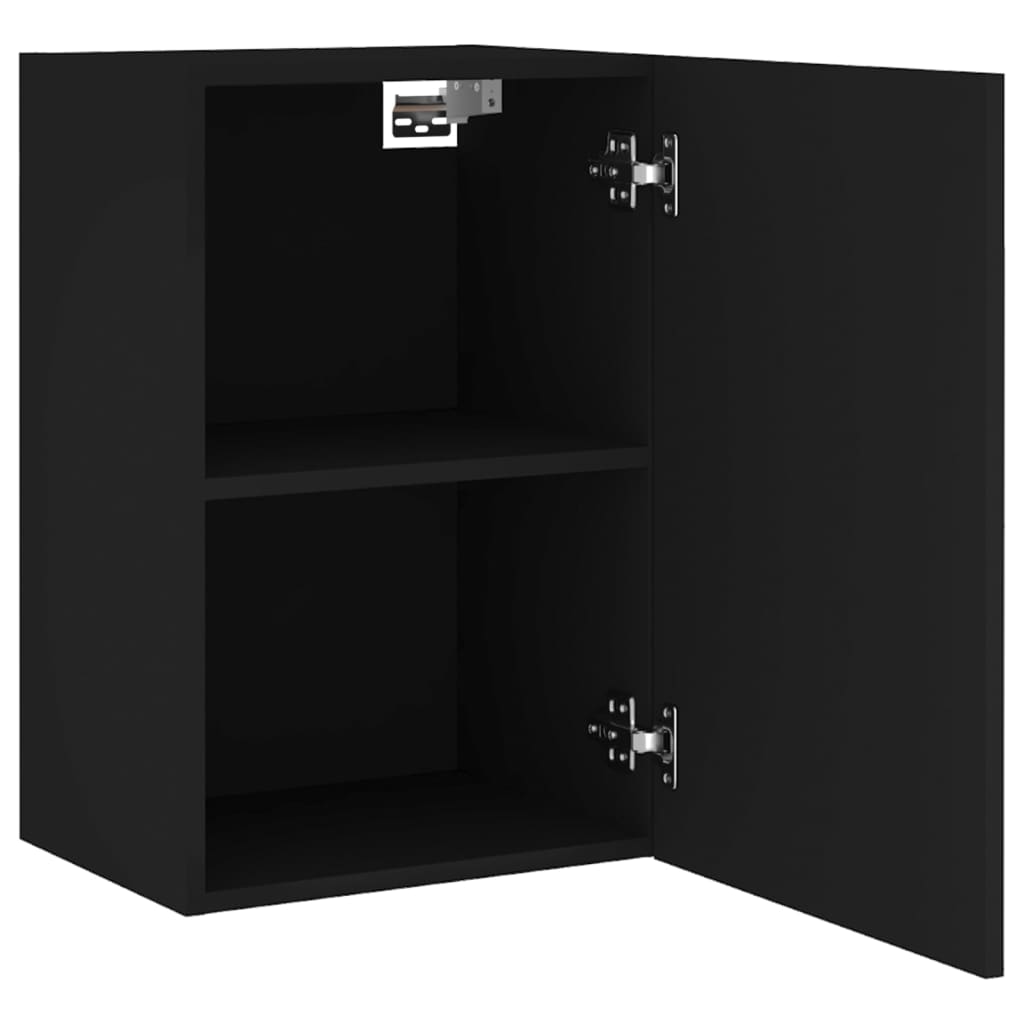 TV Wall Cabinet Black 40.5x30x60 cm Engineered Wood