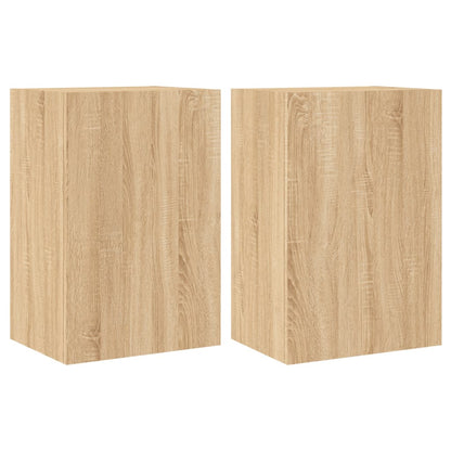 TV Wall Cabinets 2 pcs Sonoma Oak 40.5x30x60 cm Engineered Wood