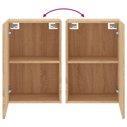 TV Wall Cabinets 2 pcs Sonoma Oak 40.5x30x60 cm Engineered Wood