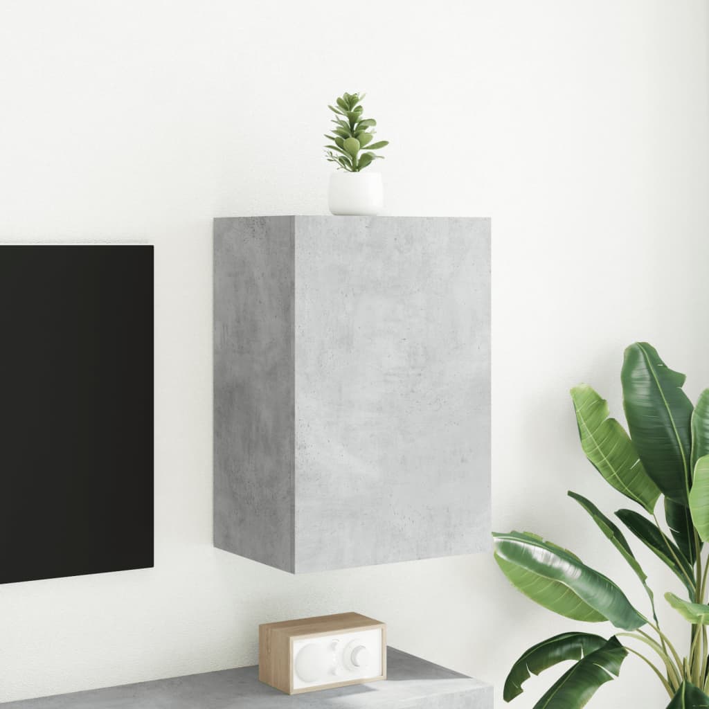 TV Wall Cabinet Concrete Grey 40.5x30x60 cm Engineered Wood