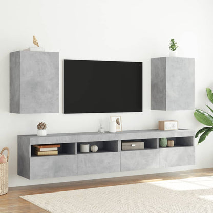 TV Wall Cabinet Concrete Grey 40.5x30x60 cm Engineered Wood