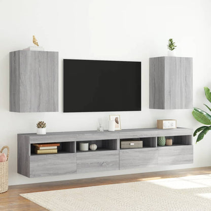 TV Wall Cabinet Grey Sonoma 40.5x30x60 cm Engineered Wood