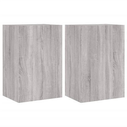 TV Wall Cabinets 2 pcs Grey Sonoma 40.5x30x60 cm Engineered Wood