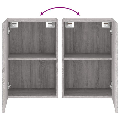 TV Wall Cabinets 2 pcs Grey Sonoma 40.5x30x60 cm Engineered Wood