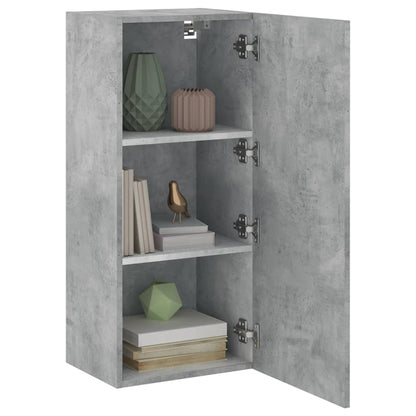 TV Wall Cabinet Concrete Grey 40.5x30x90 cm Engineered Wood