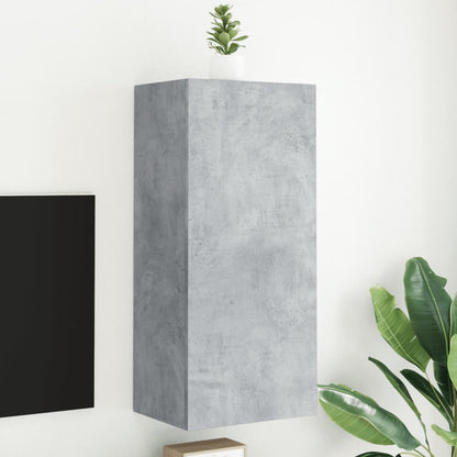 TV Wall Cabinet Concrete Grey 40.5x30x90 cm Engineered Wood