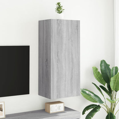 TV Wall Cabinet Grey Sonoma 40.5x30x90 cm Engineered Wood