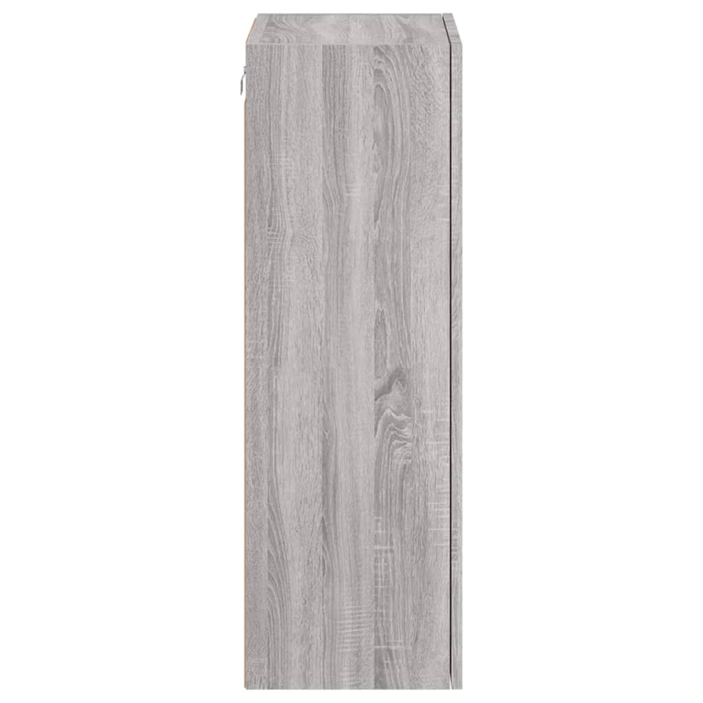 TV Wall Cabinet Grey Sonoma 40.5x30x90 cm Engineered Wood