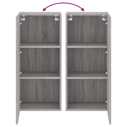 TV Wall Cabinet Grey Sonoma 40.5x30x90 cm Engineered Wood