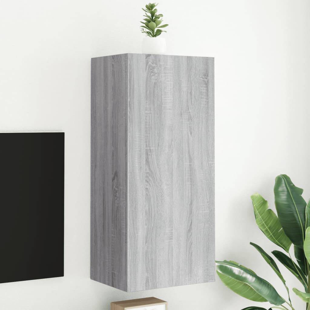 TV Wall Cabinet Grey Sonoma 40.5x30x90 cm Engineered Wood