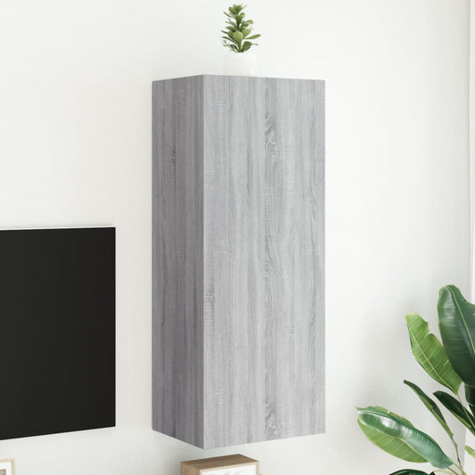 TV Wall Cabinet Grey Sonoma 40.5x30x102 cm Engineered Wood