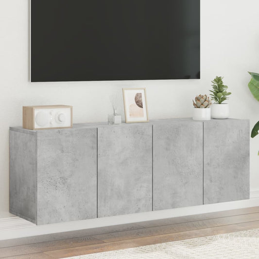 TV Cabinets Wall-mounted 2 pcs Concrete Grey 60x30x41 cm