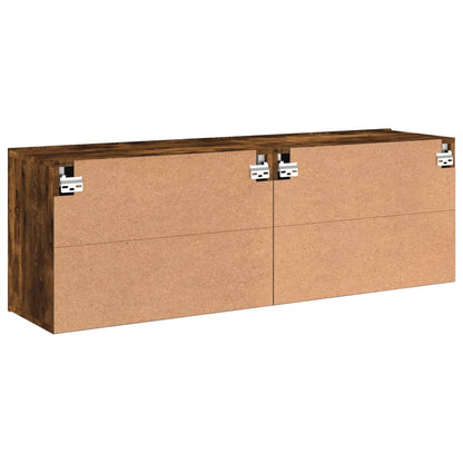 TV Cabinets Wall-mounted 2 pcs Smoked Oak 60x30x41 cm