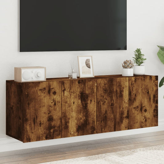 TV Cabinets Wall-mounted 2 pcs Smoked Oak 60x30x41 cm
