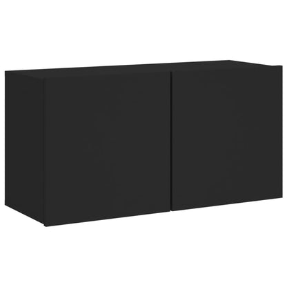 TV Cabinet Wall-mounted Black 80x30x41 cm